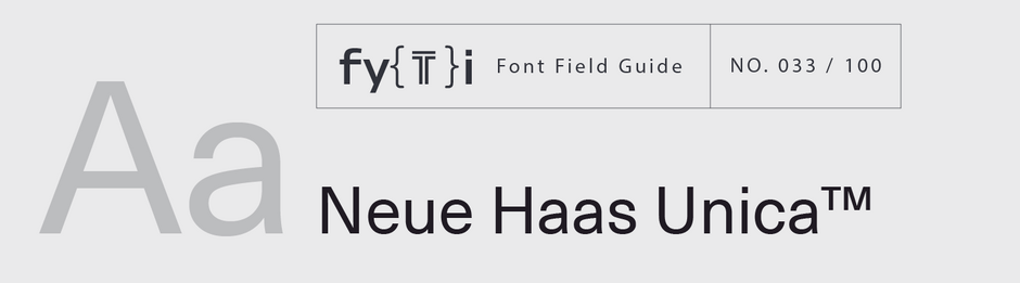 NEUE HAAS UNICA TIPOGRAFIA