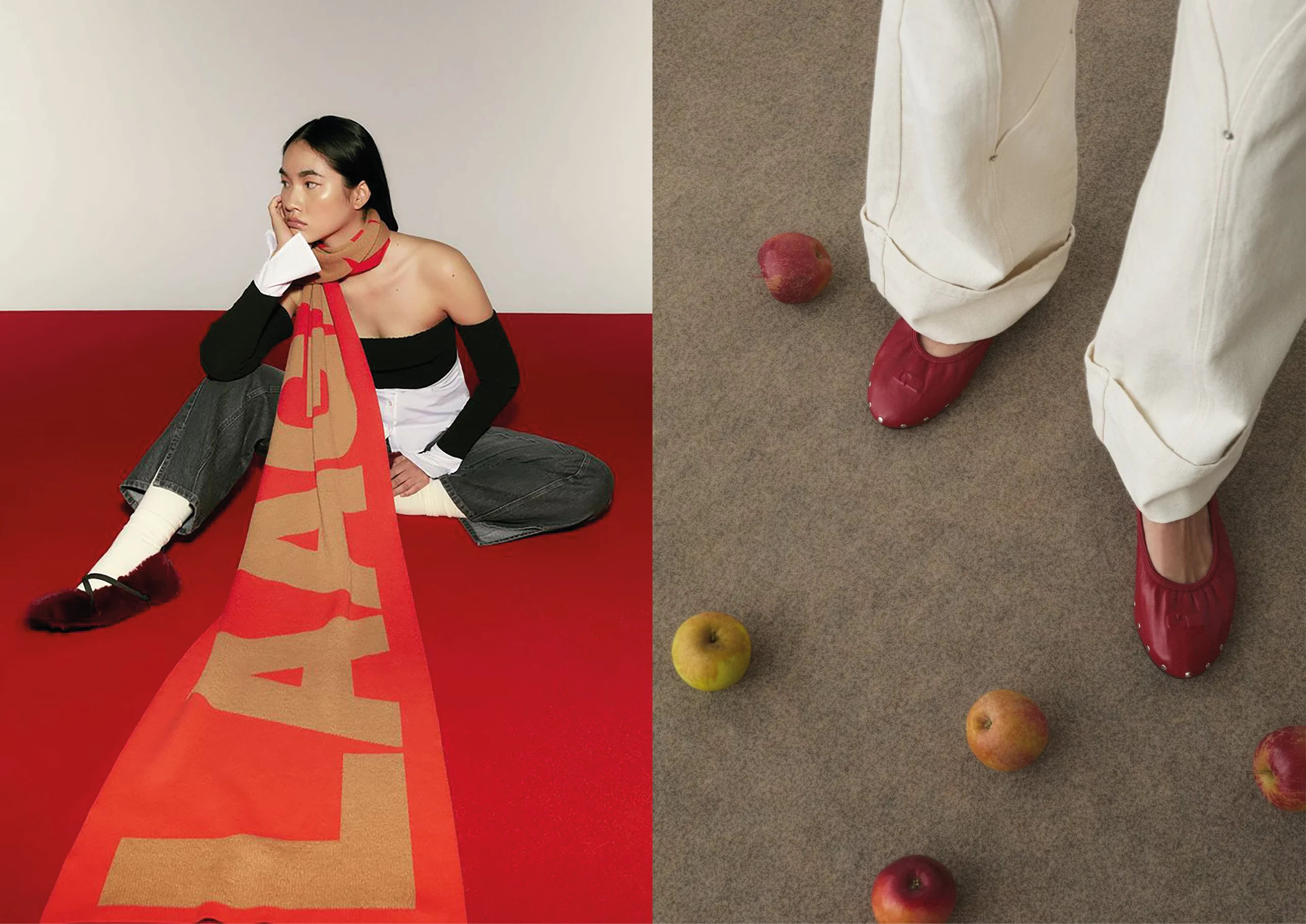 Moda contemporánea con elementos naturales.